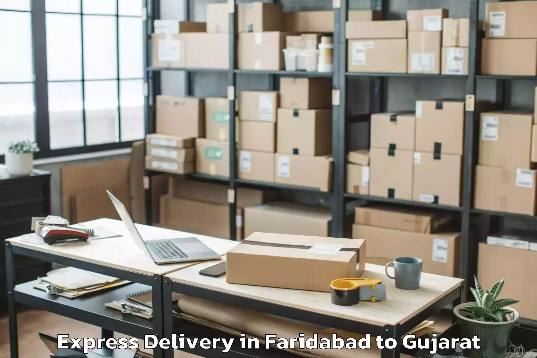 Top Faridabad to P P Savani University Kosamba Express Delivery Available